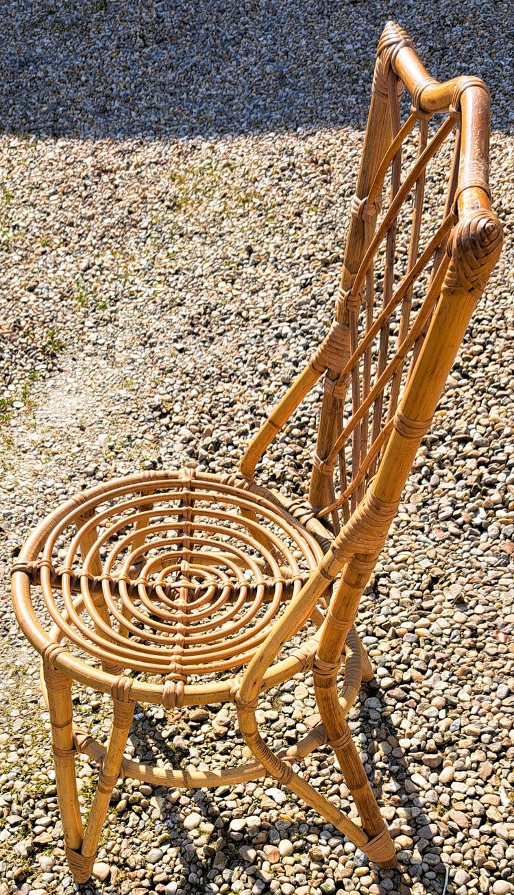 Rattan chair from the 60s and 70s