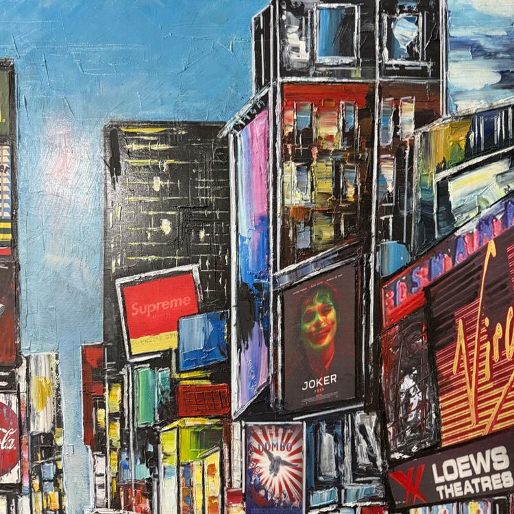 Original mixed media painting - New York