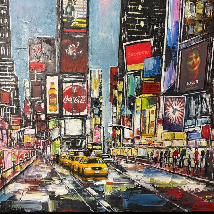 Original mixed media painting - New York