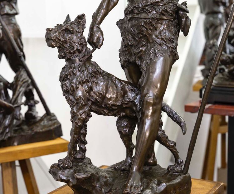 Sculpture - Le Chasseur Gaulois , Marcel Debut (1865-1933) - Bronze