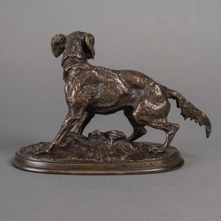 Scultura - Cane Spaniel, Pierre - Jules Mêne (1810-1879) - Bronzo