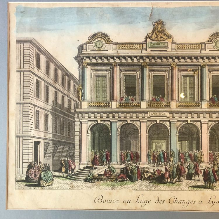 Two optical views, Lyon and Nancy, 18th century