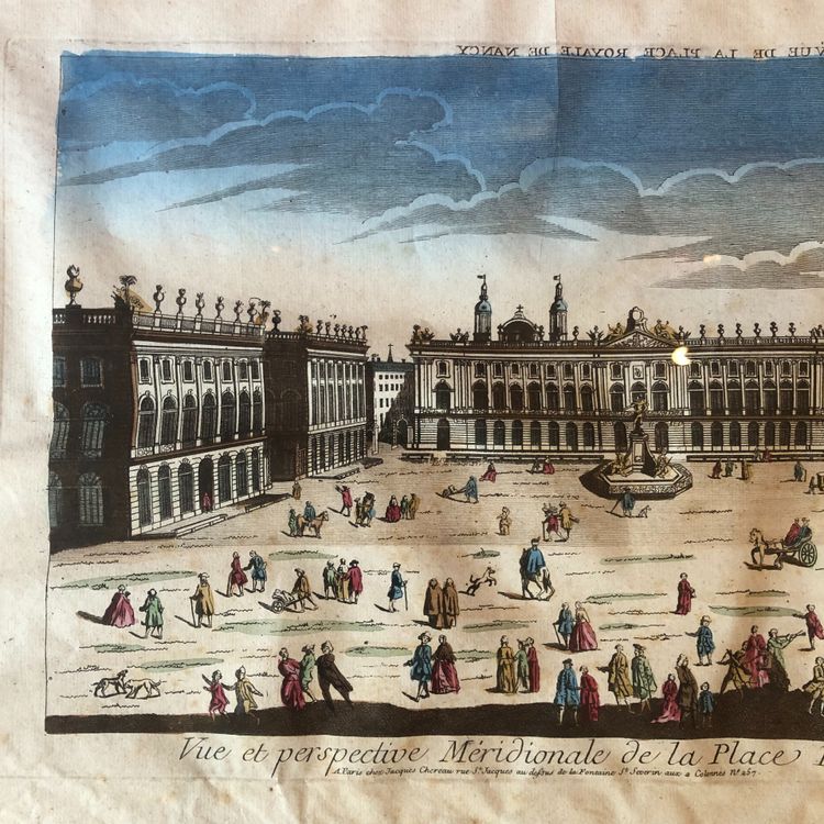 Two optical views, Lyon and Nancy, 18th century