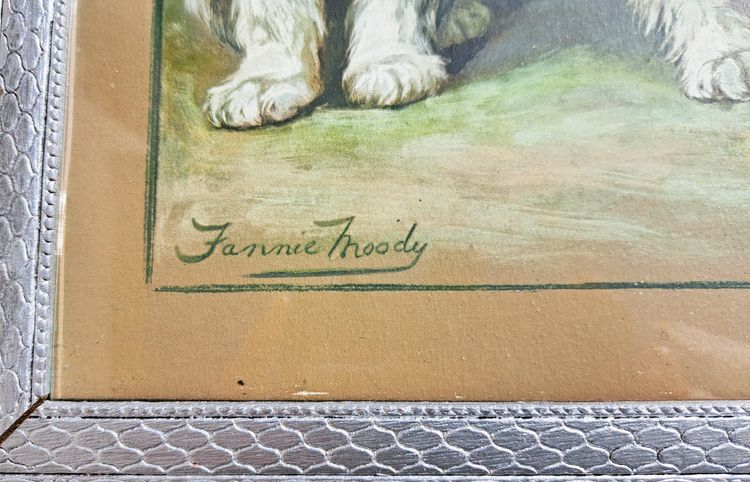 Fannie Moody's engraving of cats, 20th century