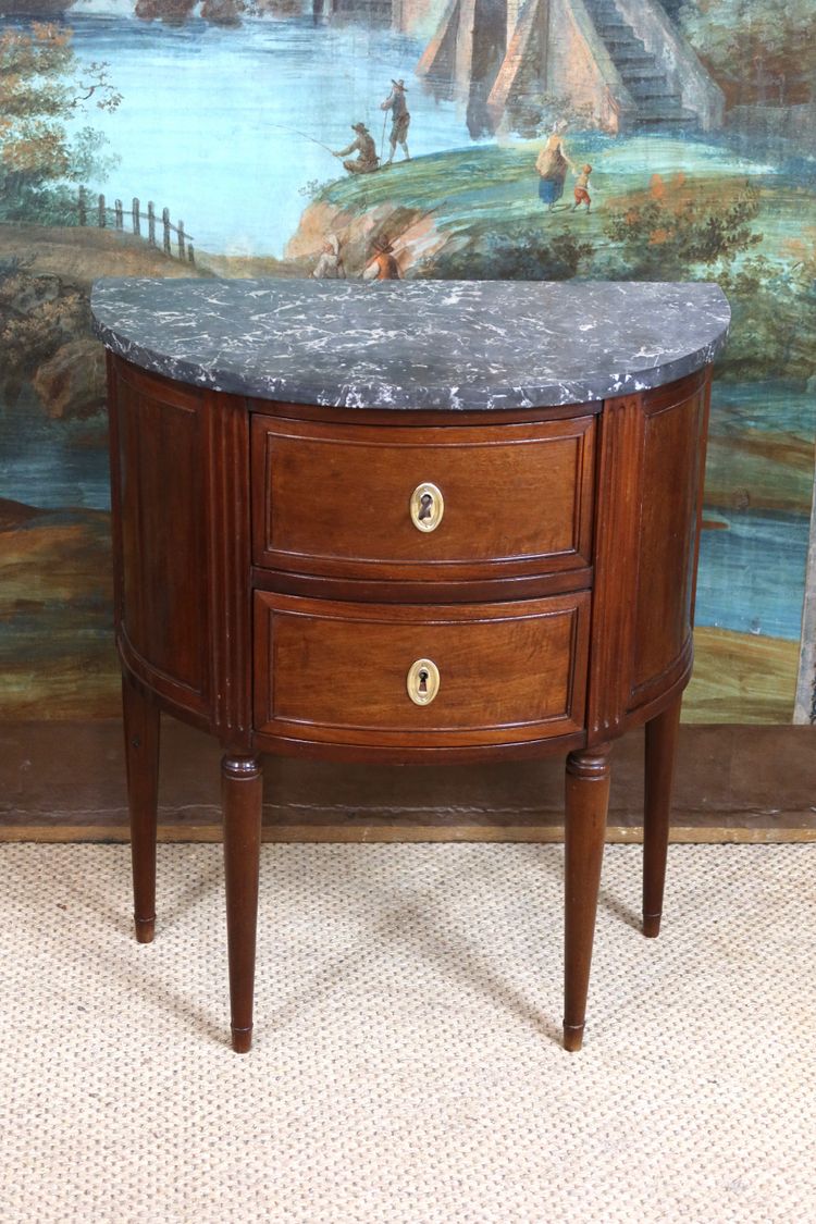 Commode demi-lune Louis XVI