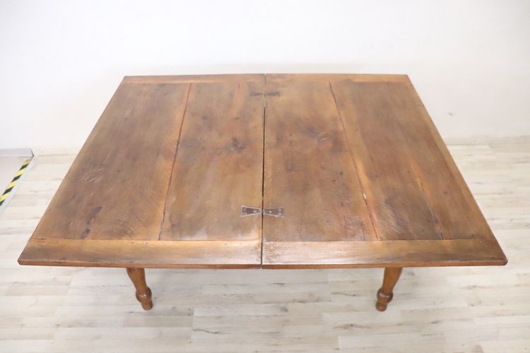 Antique Kitchen Table in Walnut, 19th Century