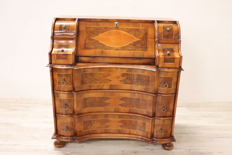 Chest of Drawers in Walnut Veneer, 1980s