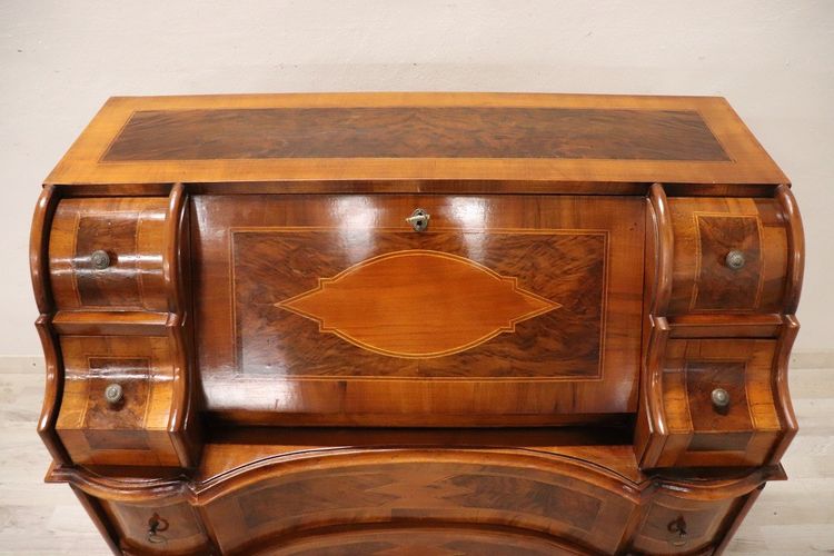 Chest of Drawers in Walnut Veneer, 1980s