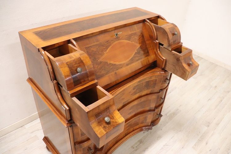 Chest of Drawers in Walnut Veneer, 1980s