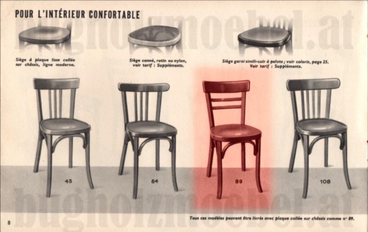 Satz von 9 Baumann "Bistro"-Stühlen, 1955, kein Fischel, kein Thonet