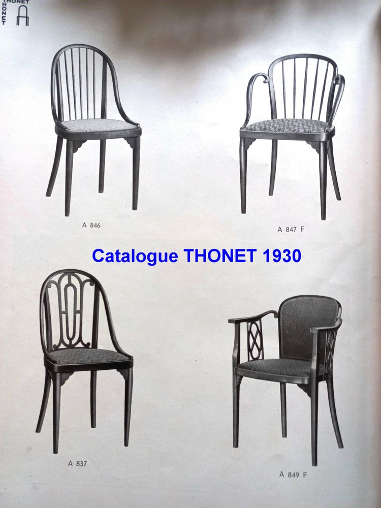 Otto Prutscher for Thonet No. 846 and 847F circa 1930 - leather saddle -