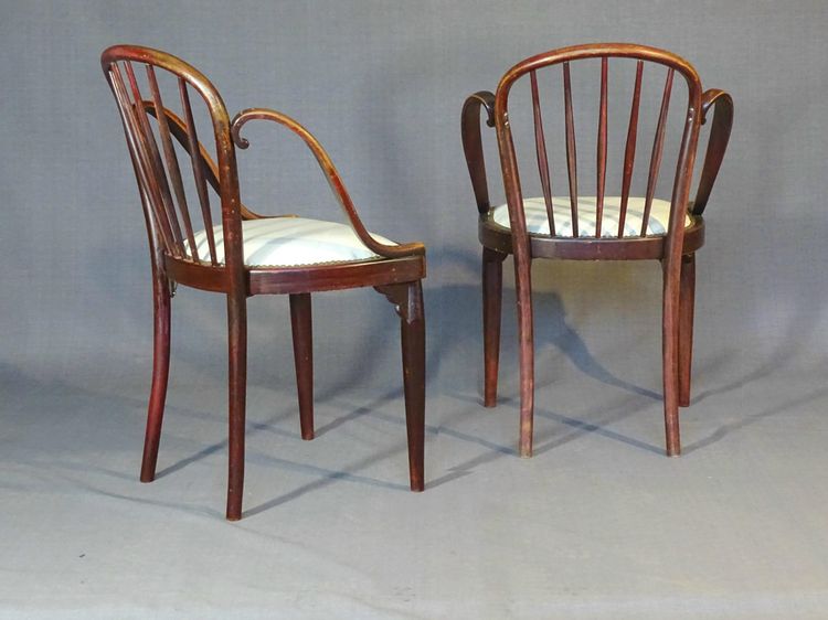 Otto Prutscher pour Thonet N°846 et 847F vers 1930 - selle cuir -