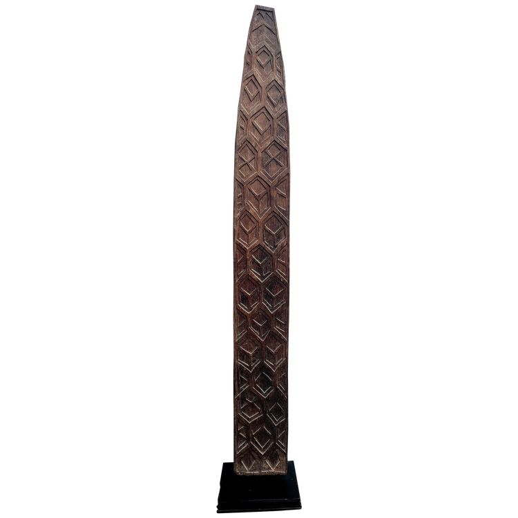 Large Natural Wood Shield Oceania Irian Jaya, Wolmark Collection