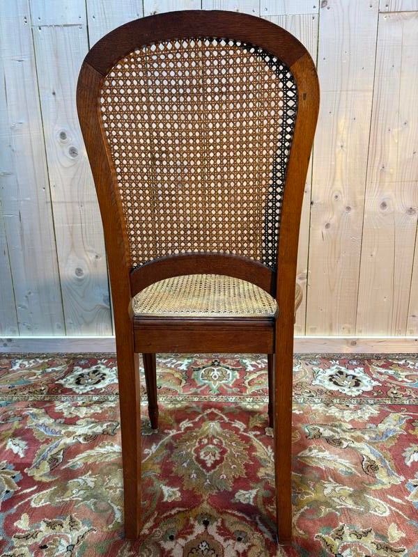 Series of 6 louis XVI style canne chairs