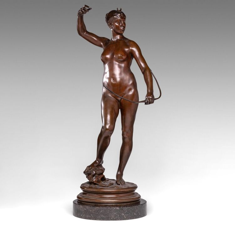 Diane Chasseresse, une sculpture en bronze par Alexandre Falguière (1831–1900)