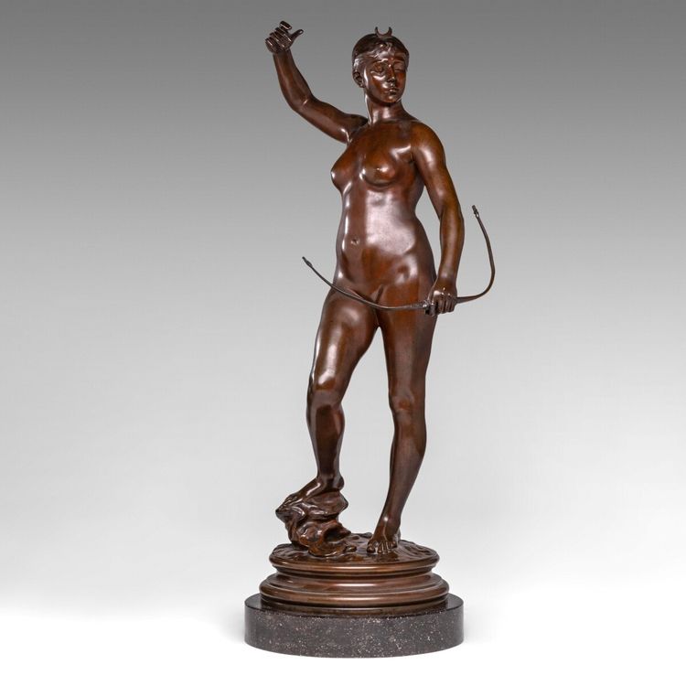 Diana cacciatrice, scultura in bronzo di Alexandre Falguière (1831–1900)