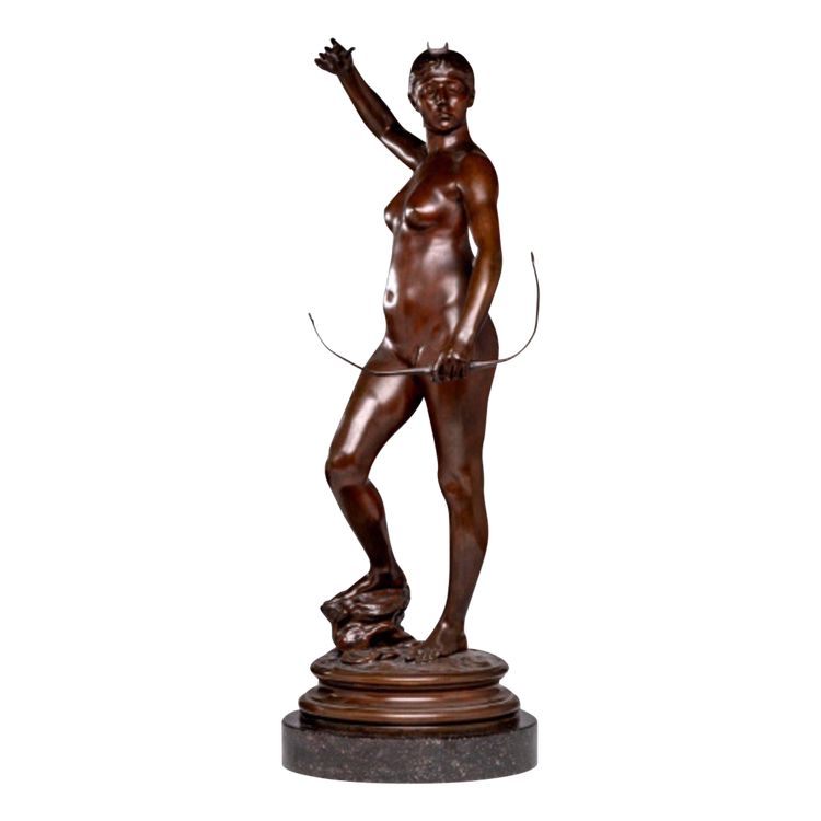 Diane Chasseresse, une sculpture en bronze par Alexandre Falguière (1831–1900)