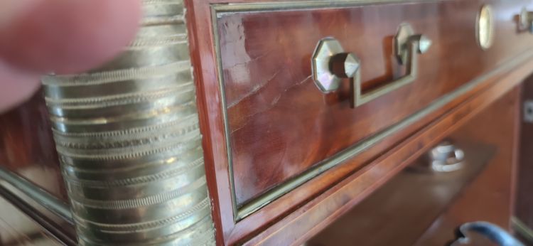 Mahogany secretary stamped Papst