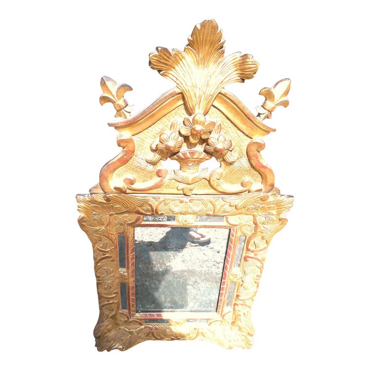 18th century gilded wooden mirror