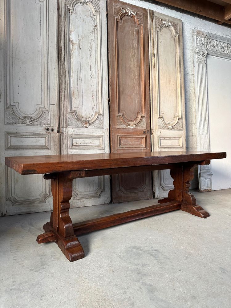 20th century oak monastery table