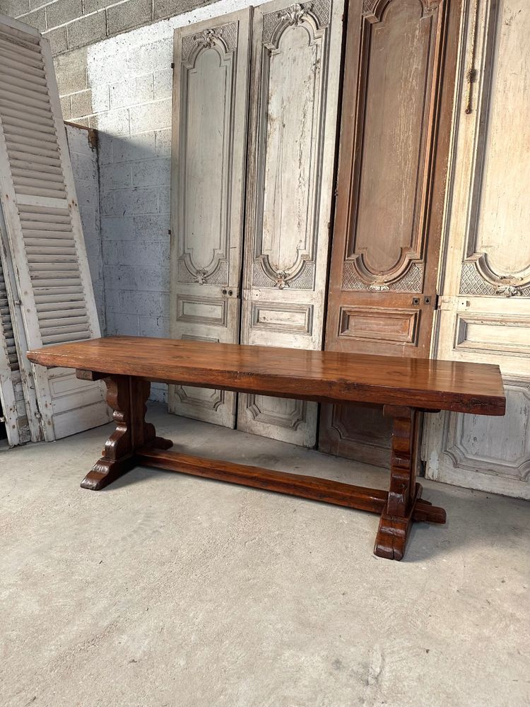 20th century oak monastery table