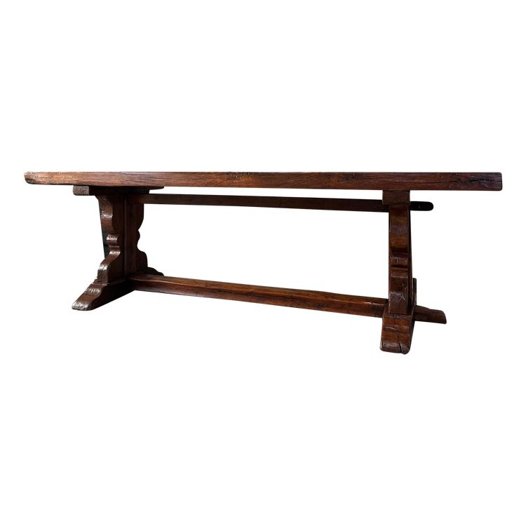 20th century oak monastery table