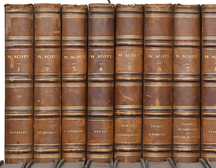 Walter Scott Buchsammlung, Furne und Charles Gosselin Edition 1839, 30 Bände in 8