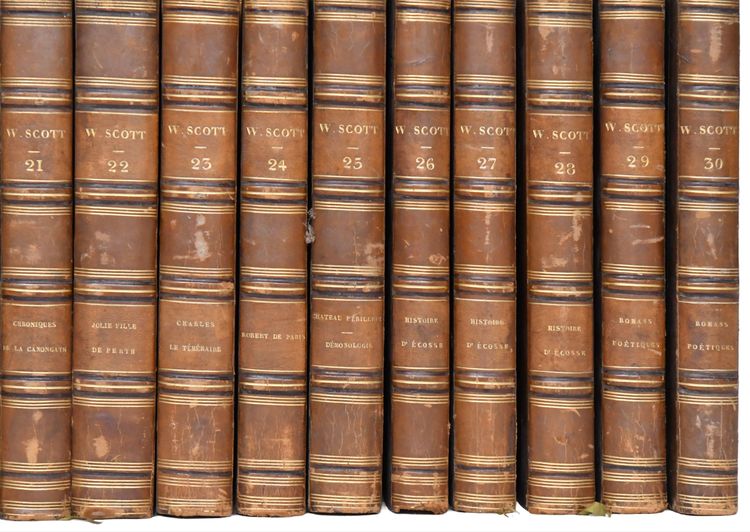 Walter Scott Book Collection, Furne e Charles Gosselin Edition 1839, 30 volumi in-8