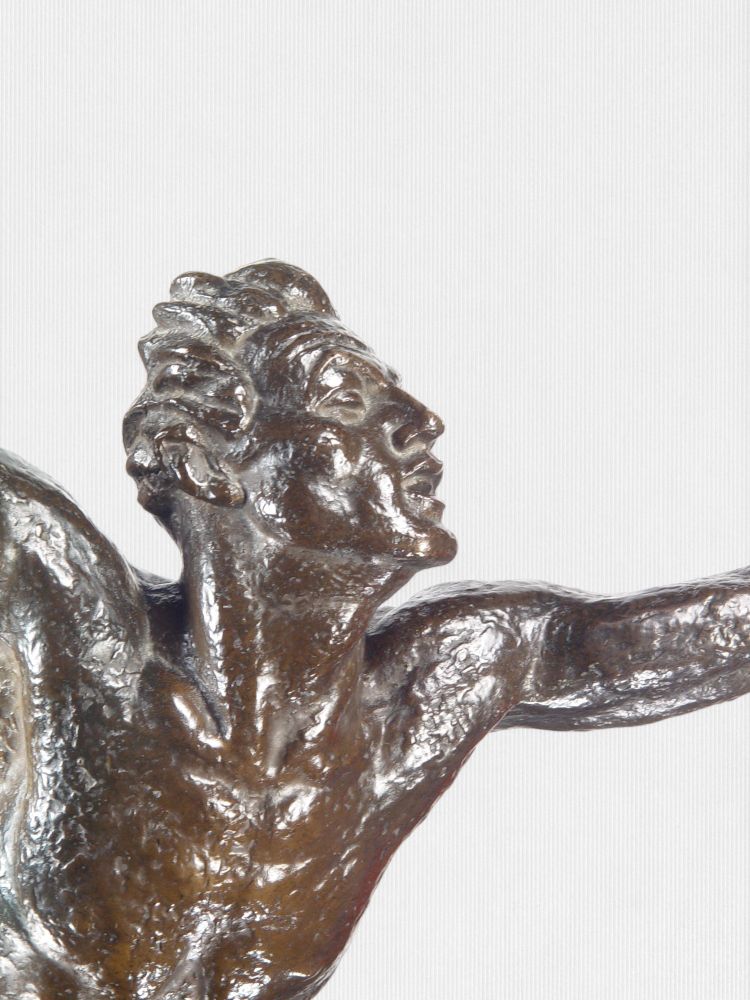 Sokol-Athlete, sculpture of movement and strength by Jan Vítězslav Dušek (1891-1966)