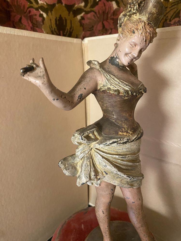  Charmante statuette de Vienne "La coquette frileuse baigneuse " vers 1900 époque Art nouveau