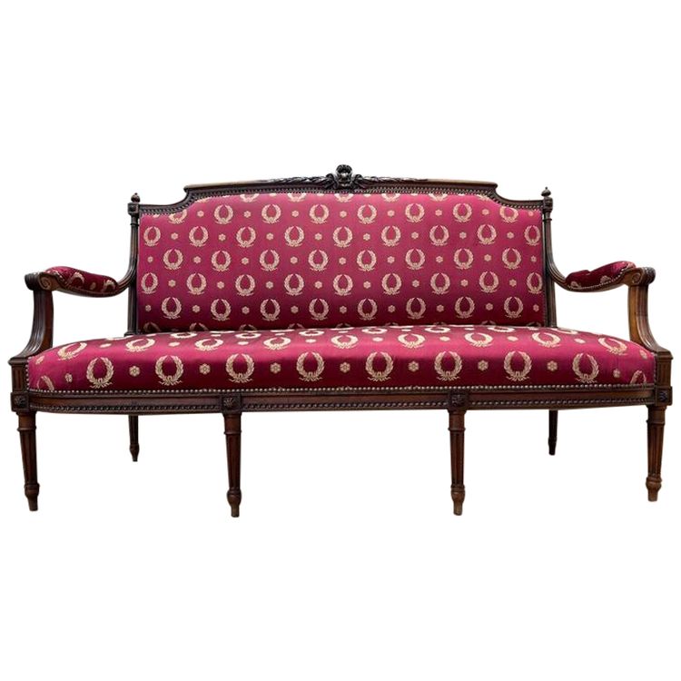 LOUIS XVI STYLE BENCH BORDEAUX FASHME