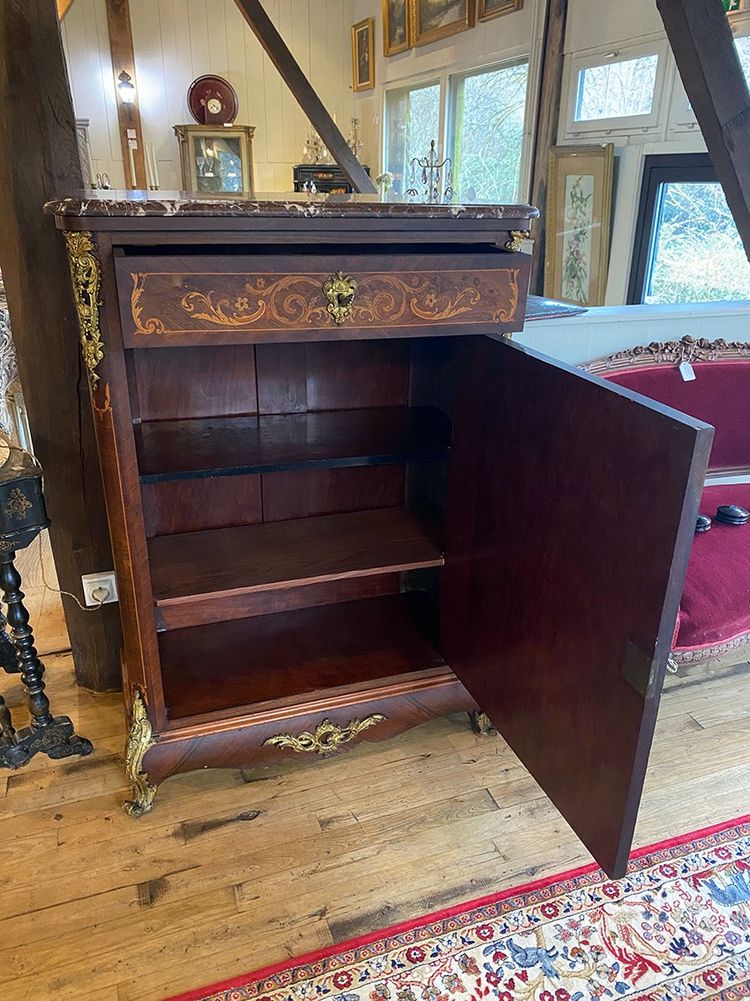 Napoleon III high cabinet, richly inlaid