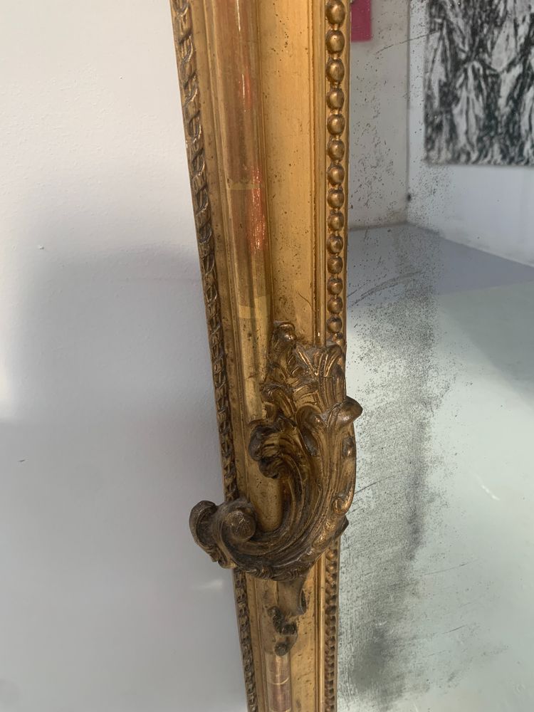 Louis XV style mirror in wood and gilded stucco XIX century