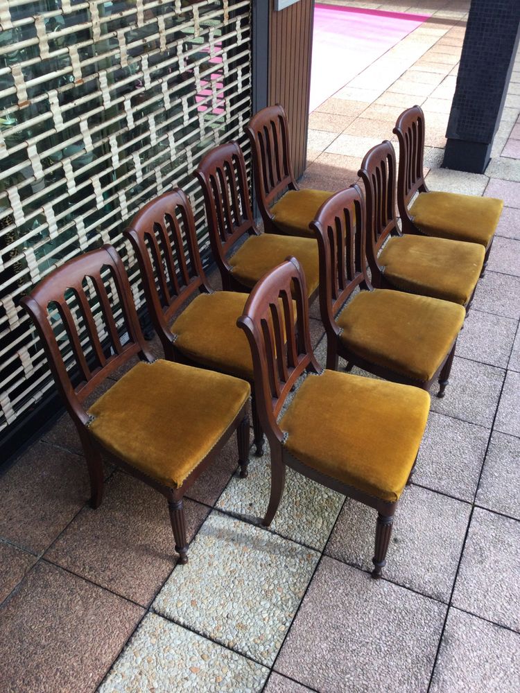 Eight 19th-century mahogany chairs