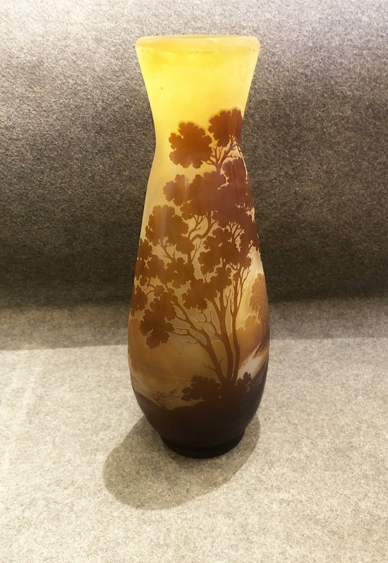 Art Nouveau Vase With The Star Signature Of Emile Gallé, Late 1904 - 1908