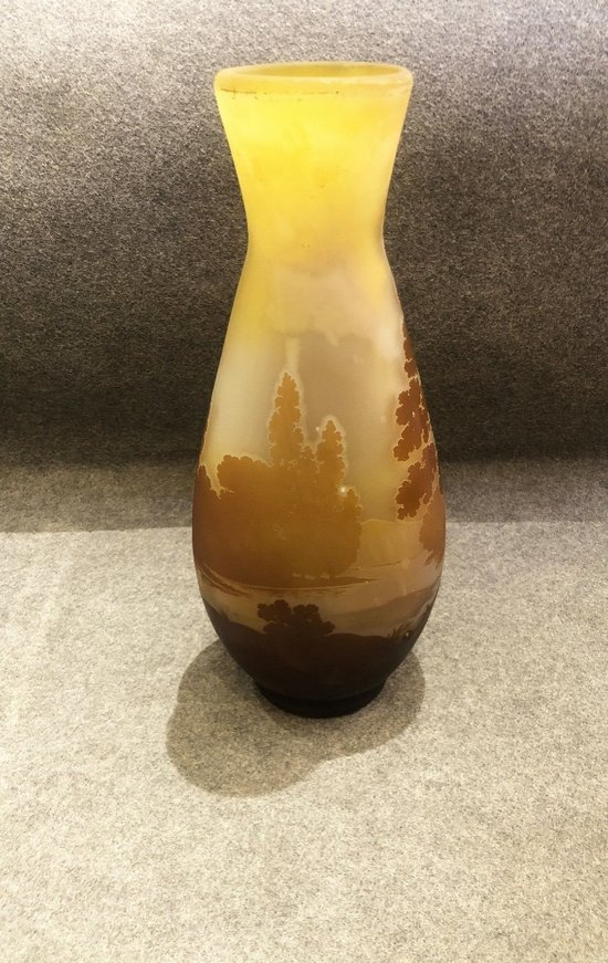 Art Nouveau Vase With The Star Signature Of Emile Gallé, Late 1904 - 1908