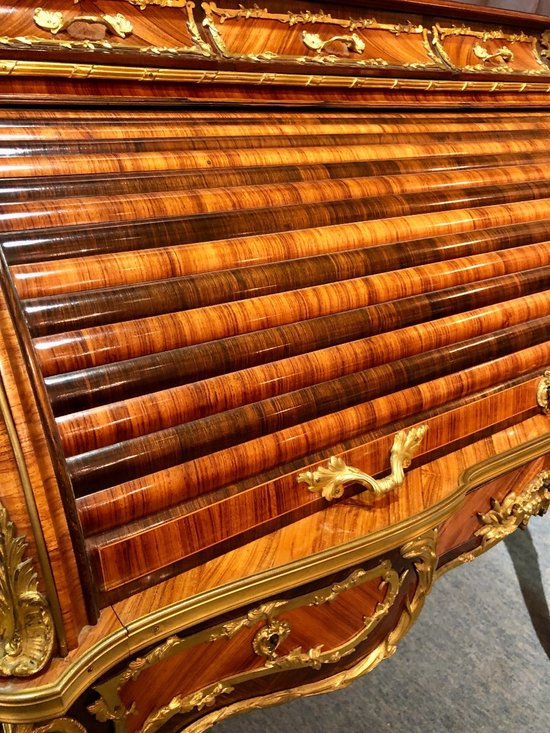 Middle Cylinder Desk, Circa 1830. Stamp Of Charles-guillaume Winckelsen (1812 - 1871)