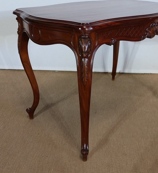  Solid mahogany middle table, Louis XV style - 2nd part of the 19th century