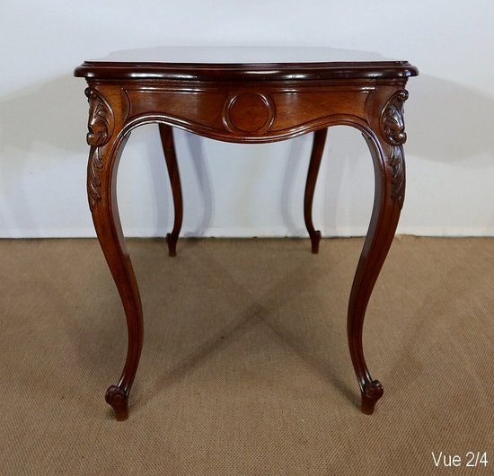  Solid mahogany middle table, Louis XV style - 2nd part of the 19th century