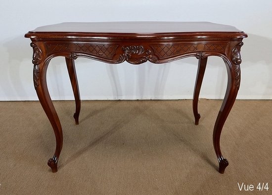  Solid mahogany middle table, Louis XV style - 2nd part of the 19th century