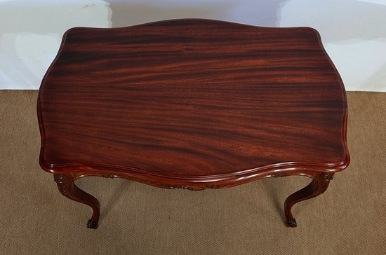  Solid mahogany middle table, Louis XV style - 2nd part of the 19th century