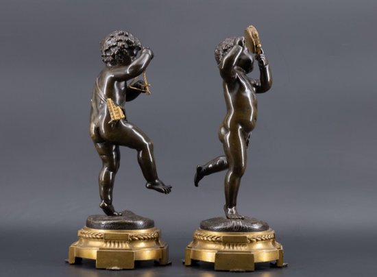 Pair Of Putti, XIXth Century