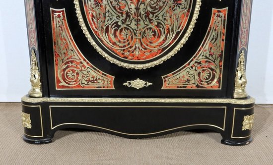  Piece of furniture in "Boulle" marquetry, Napoleon III period - Middle 19th century