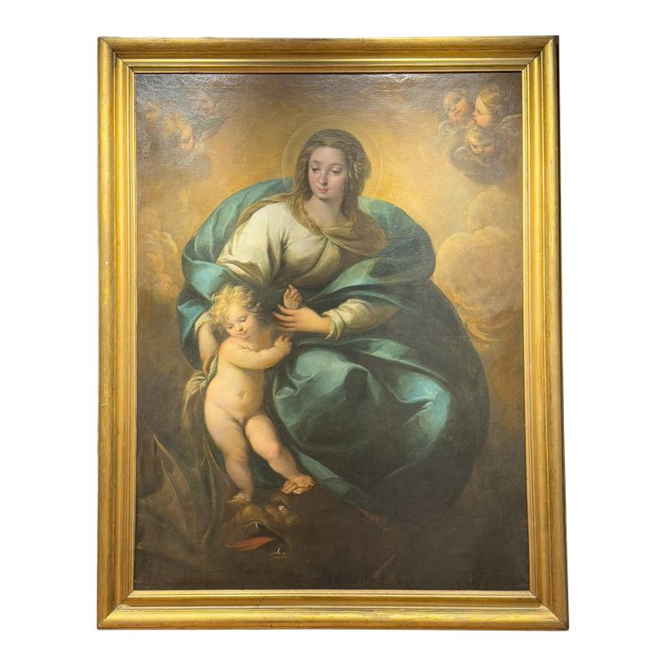 Carlo Francesco Nuvolone (Mailand, 1609 - 1662) "Madonna mit Kind".