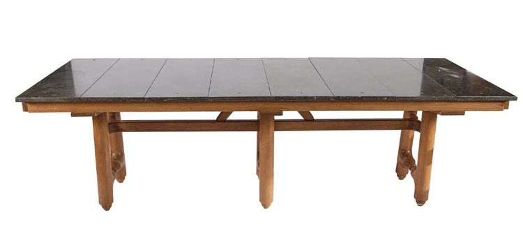 Guillerme Et Chambron Rare Table Gustave Edition Votre Maison circa 1970 grand modele à 6 pieds