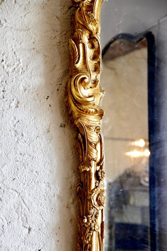 Regency Mirror In Gilded Wood, 18th Century