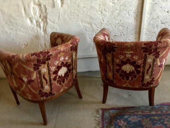 Pair Of Art Nouveau Upholstered Armchairs, 20th Century