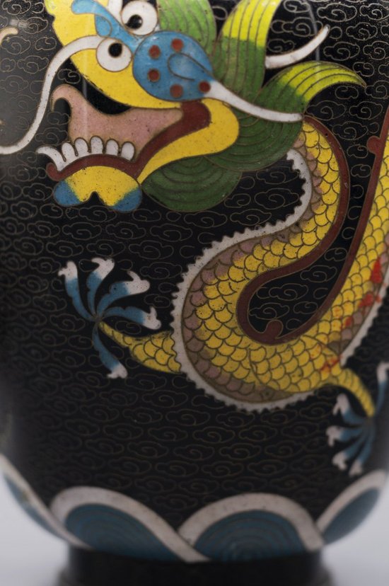 Paire De Vases Cloisonnés Chinois, Fin XIXe / Début XXe