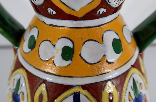 Polychrome Vase in glazed earthenware, Nabeul - 1920