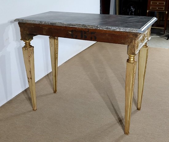  Marble and gilded wood console, Louis XVI style - 2nd part of the 19th century